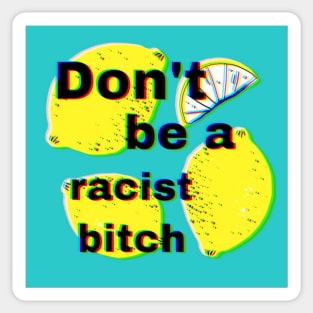 Don't be a racist bitch Sticker